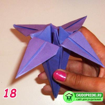 Оригами цветов. Цветок ириса