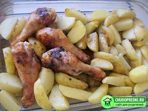 Курица с картошкой. Рецепт приготовления