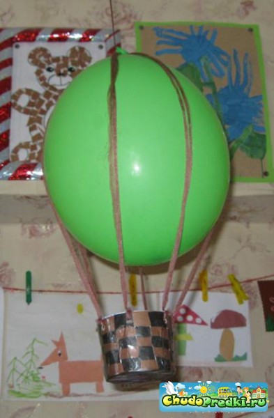 Поделки с детьми. Веселый воздушный шар. Мастер класс с пошаговыми фото