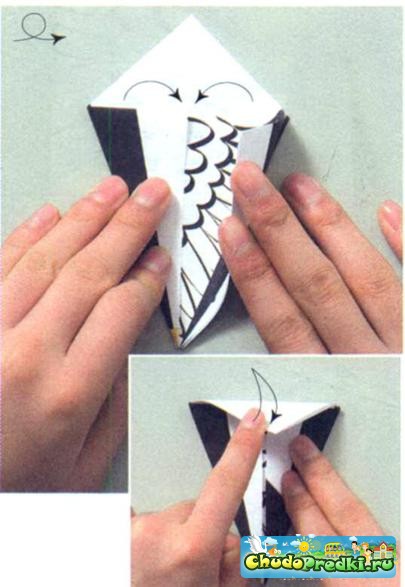 оригами. Журавлик тсуру. Мастер класс с пошаговым фото