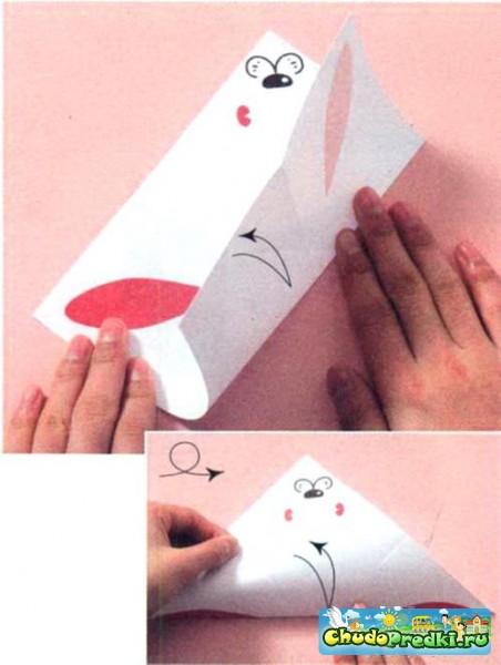 оригами. Кролик усаги. Мастер класс с пошаговым фото