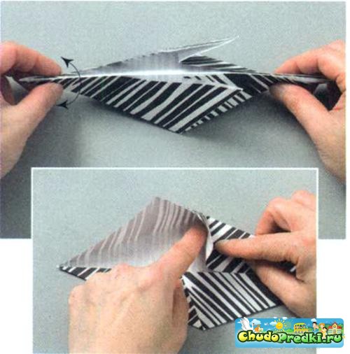 оригами. Зебра шима-ума. Мастер класс с пошаговым фото