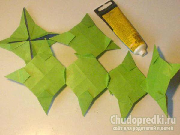 оригами традиционная кусудама ирис