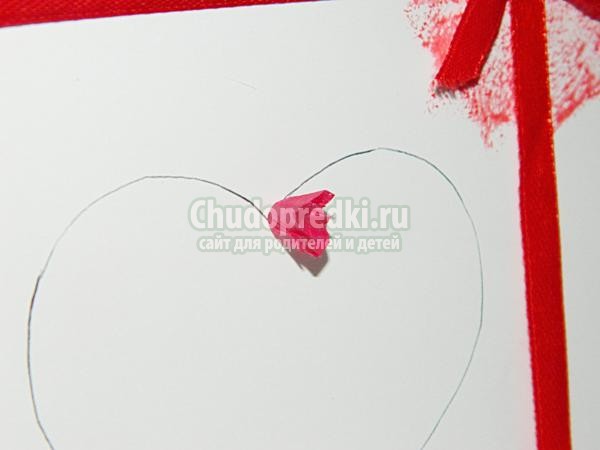 открытка ко дню Валентина торцевание