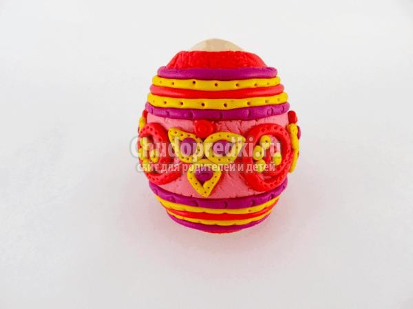 пасхальное яйцо из полимерной глины