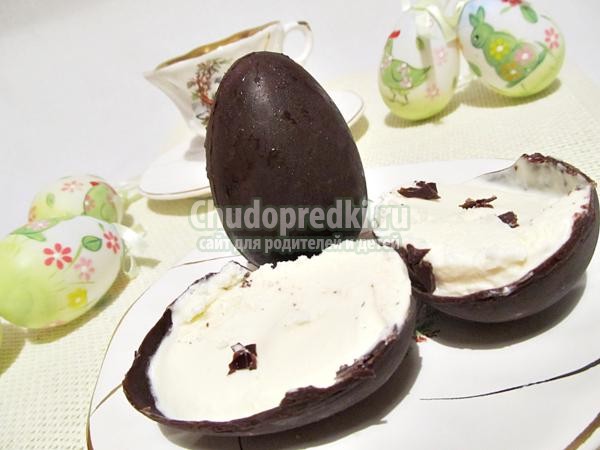 шоколадное яйцо с нежным кремом