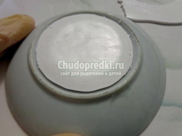 тарелка с блинами из полимерной глины
