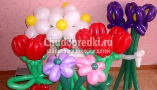 Как из шариков сделать цветы