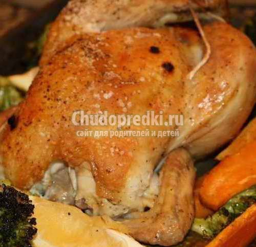 Рецепт курицы в духовке целиком