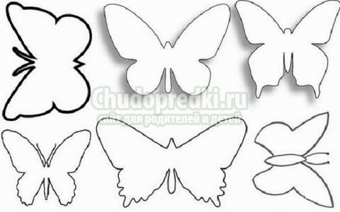 Бабочки из бумаги: шаблоны, идеи и мастер-классы