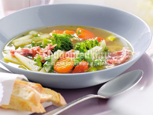 Суп из овощей. Польза, калорийность и варианты приготовления