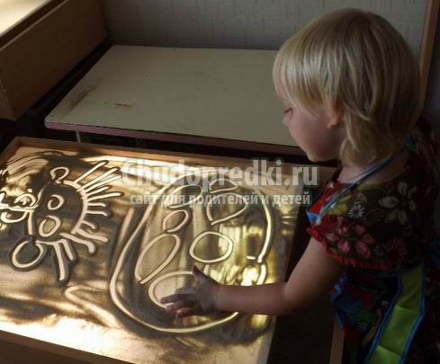 Рисование песком для детей – весело и полезно