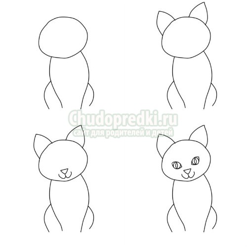 Как нарисовать кошку карандашом поэтапно: пошаговые мастер-классы с фото