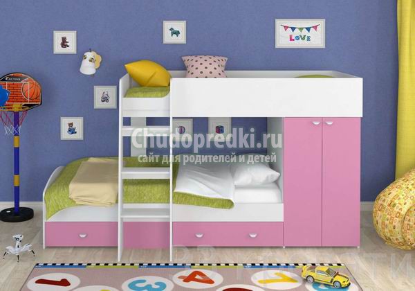 Детская двухъярусная кровать – спасение для маленьких квартир