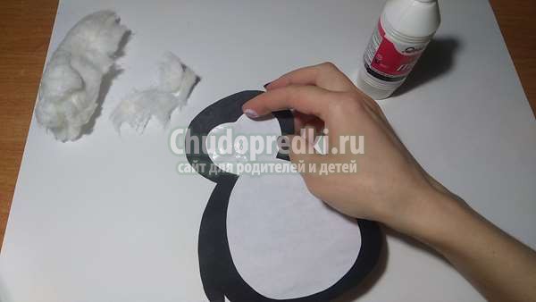 Объемный пингвин из бумаги