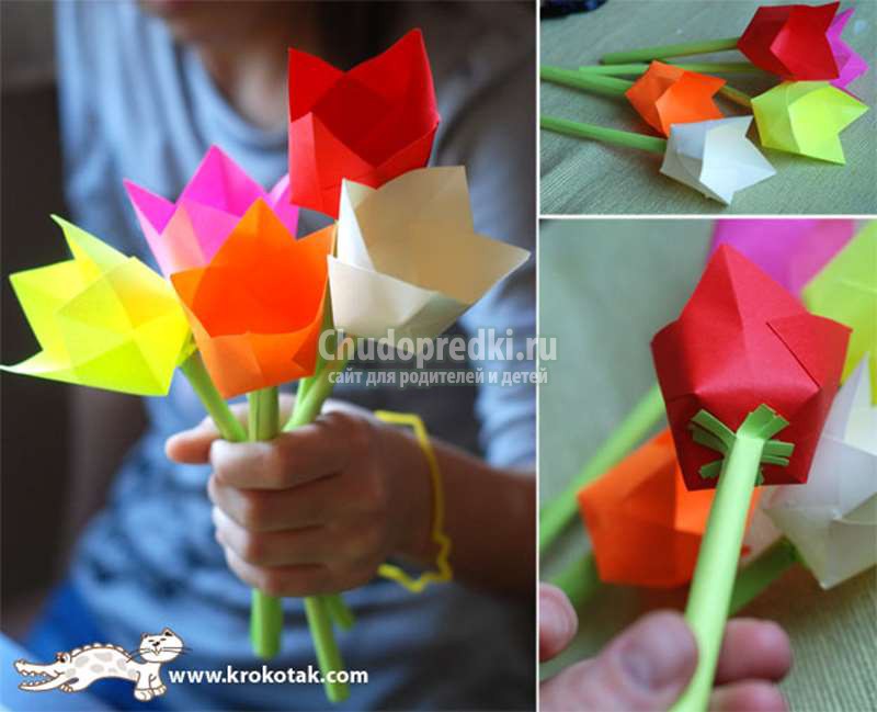 тюльпаны из бумаги