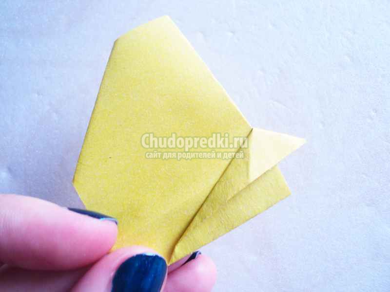 Цыпленок из бумаги оригами