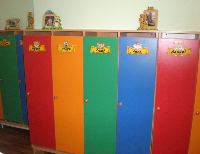 Разновидности шкафчиков для детских садов