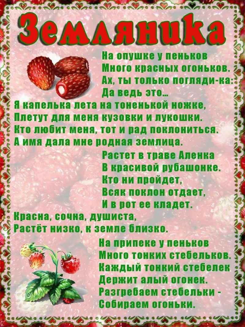 стихи про ягоды