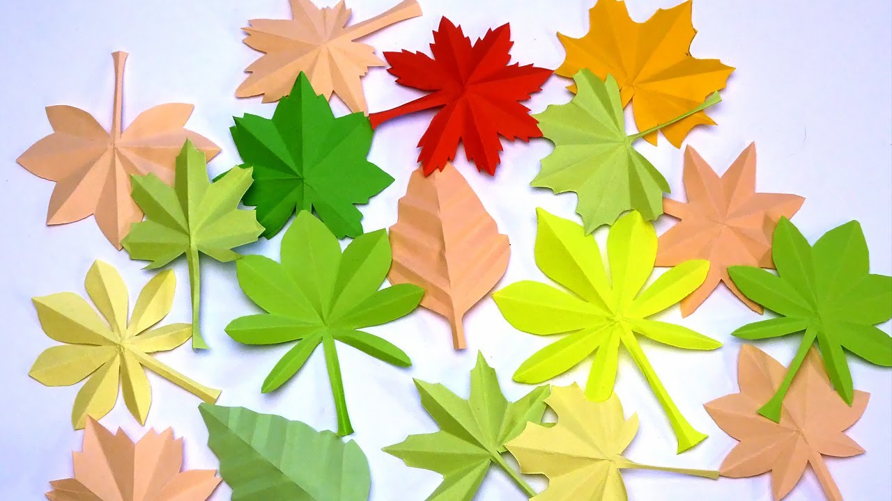 Как сделать листья из бумаги в разных техниках